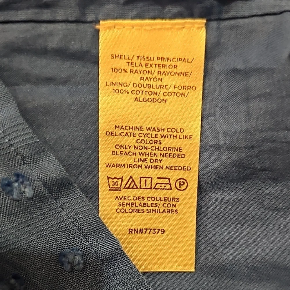 Ann Taylor Blue V-Neck Flutter Sleeve Dress Sz XL - Picture 8 of 9